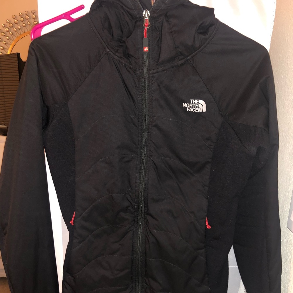 North face black slim fitting jacket